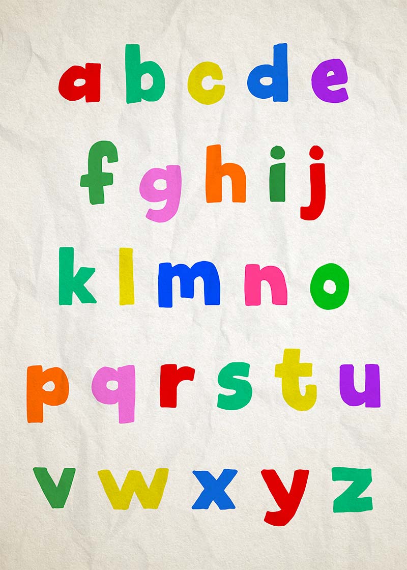 Basic Alphabet Kids Print