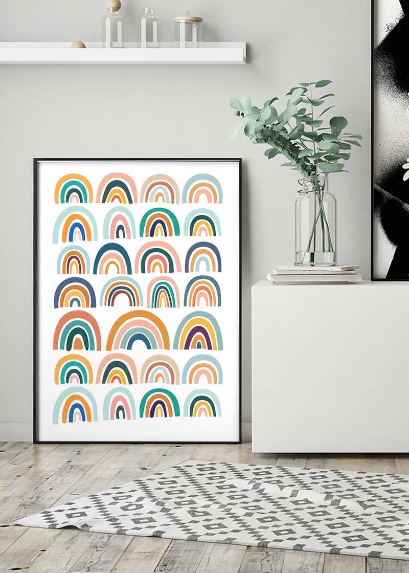 Pastel Rainbows Kids Print