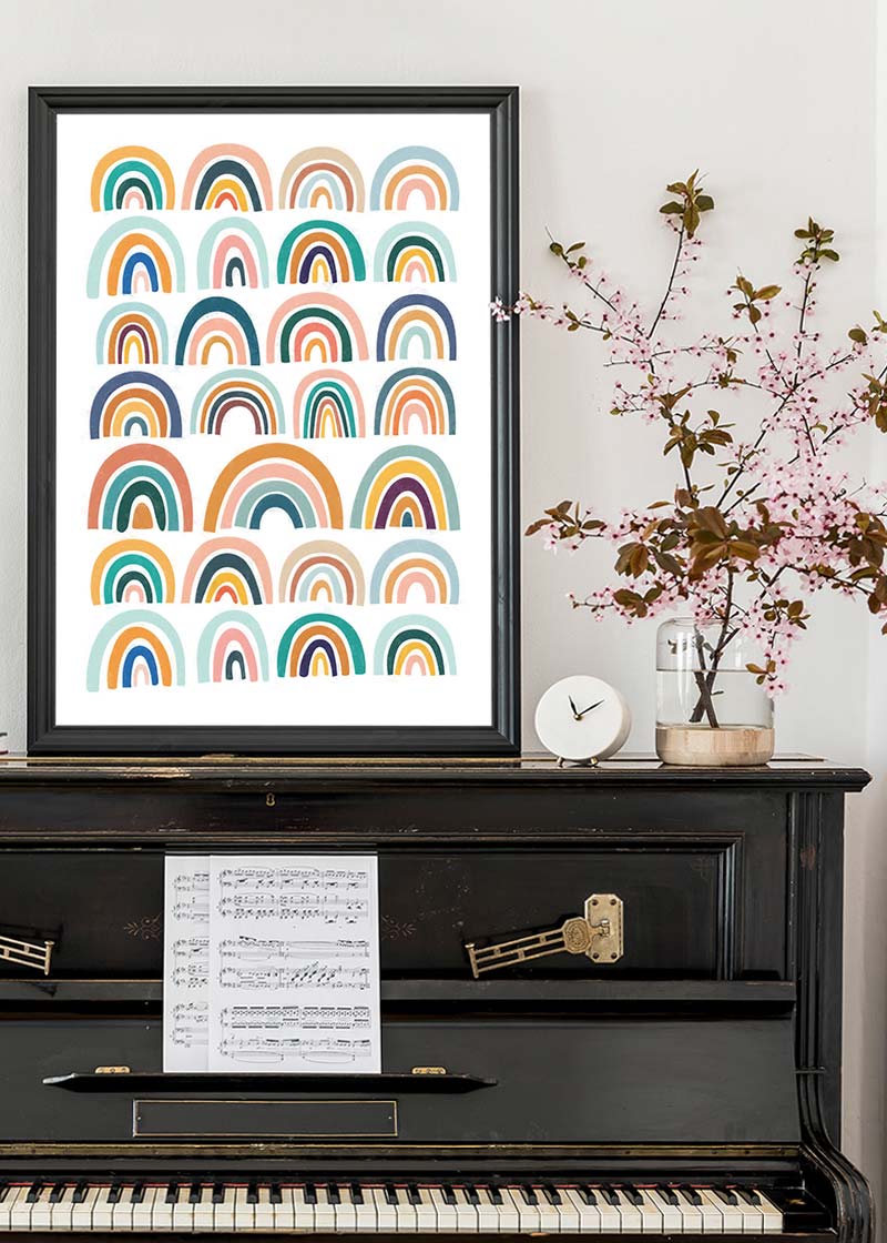 Pastel Rainbows Kids Print