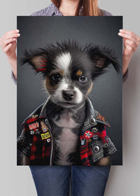 Puppy Punk Kids Animal Portrait Print