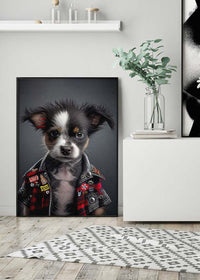 Puppy Punk Kids Animal Portrait Print