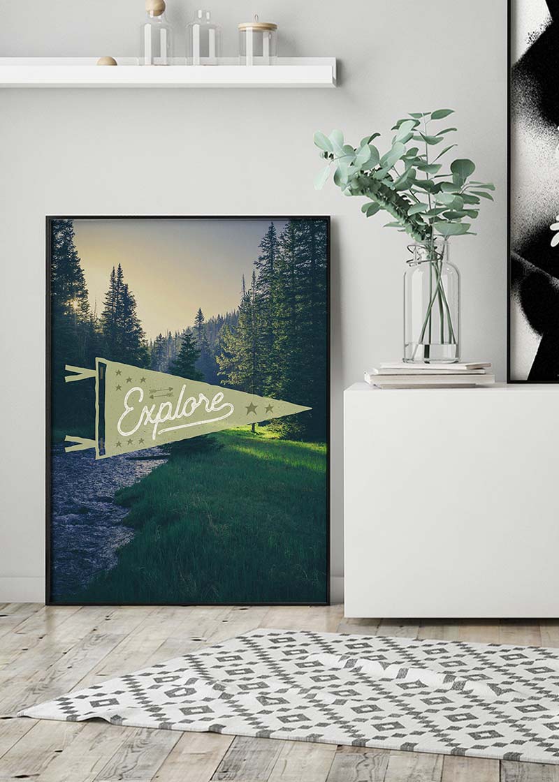 Explore Pennant Print