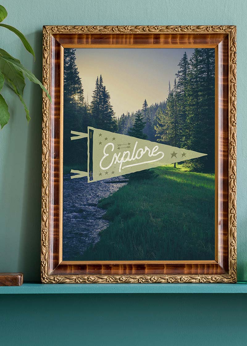 Explore Pennant Print