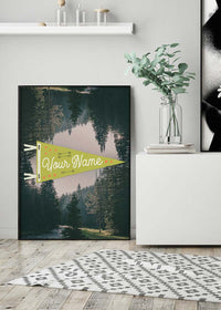 Custom Pennant Forest - Your Name Print