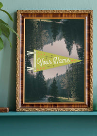 Custom Pennant Forest - Your Name Print