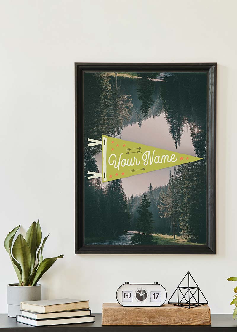 Custom Pennant Forest - Your Name Print