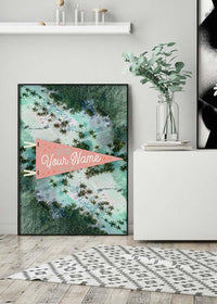 Custom Pennant Beach - Your Name Print