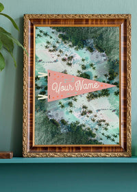 Custom Pennant Beach - Your Name Print
