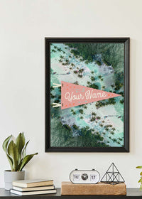 Custom Pennant Beach - Your Name Print