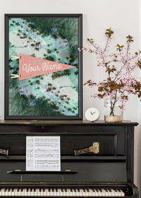 Custom Pennant Beach - Your Name Print