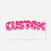 Pink Fur White Spots Personalised Name Print