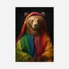 Rainbow Bear Animal Portrait Print