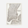 1850 New York City Map Black and White