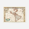 Vintage Map of America from 1640 by Abraham Goos