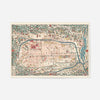 Map Of Kyoto 1863 By Takebara Kahei