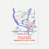 Vintage Map Print of USA to Colombia Cargo Routes