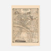 Vintage Map Print of Newcastle Gateshead by Thomas Oliver