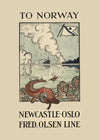 Vintage Ferry Poster – Newcastle to Oslo Print