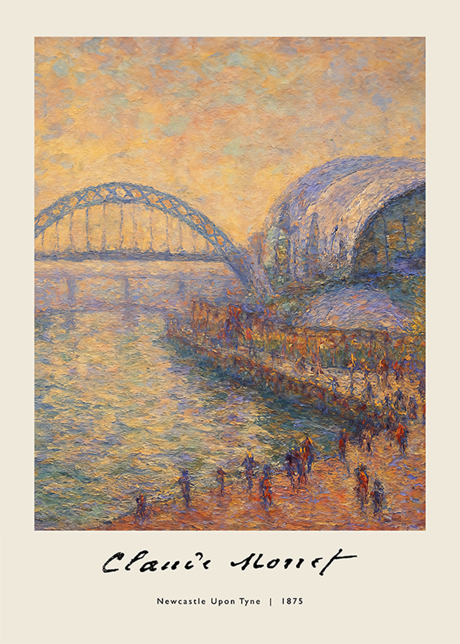 Claude Monet's Painting of Newcastle Quayside Print