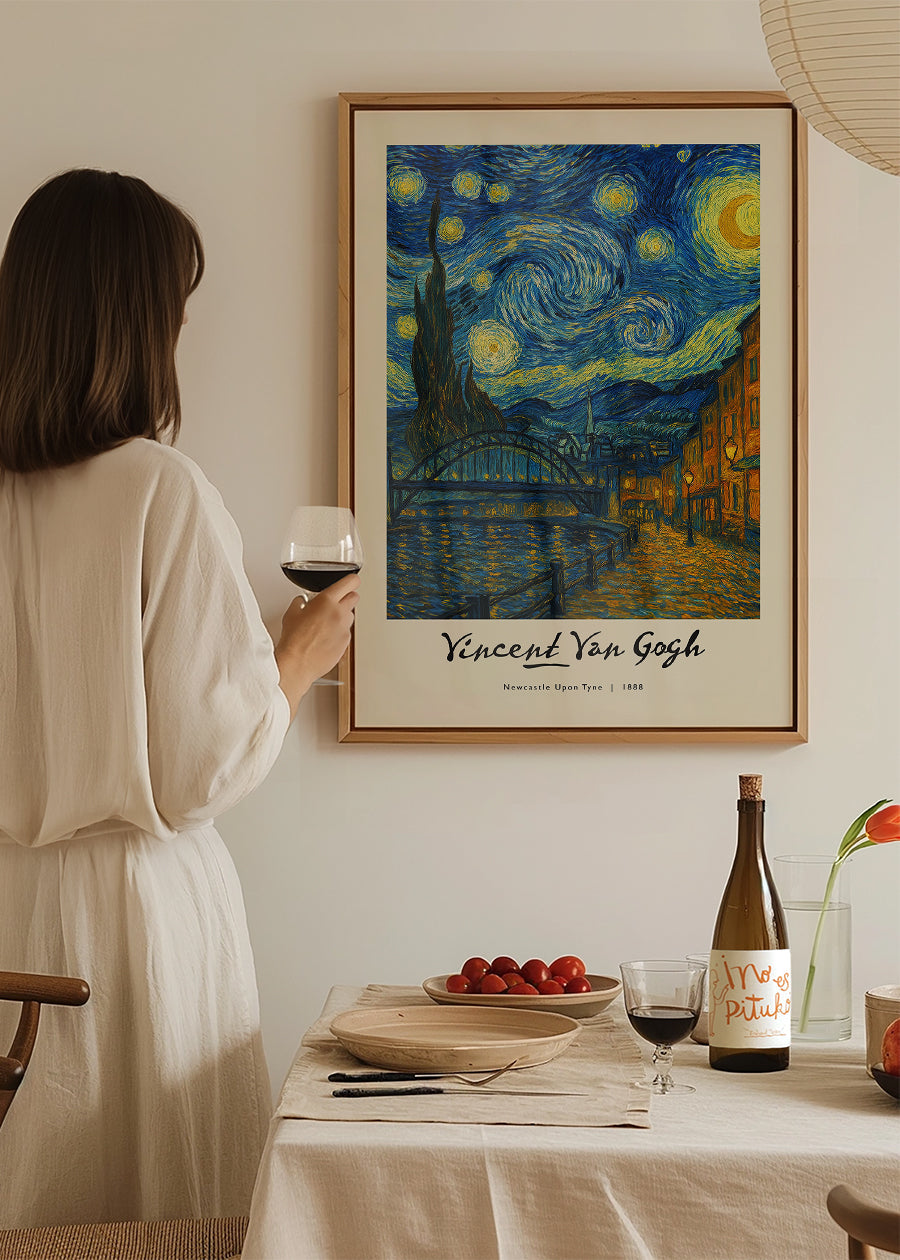 Van-Gogh's Painting of Newcastle Quayside Print