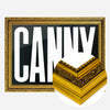 Canny Poster Black and White in Ornate Gold Frame Clearance