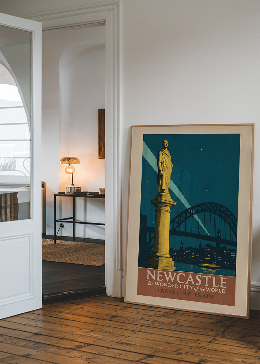 Newcastle Wonder City Monument Tourist Poster Print