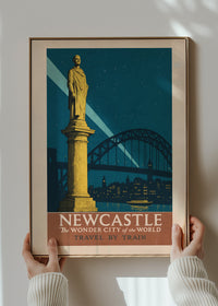 Newcastle Wonder City Monument Tourist Poster Print