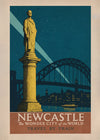 Newcastle Wonder City Monument Tourist Poster Print