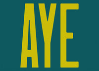 Aye Typography Quote Print - Lime Green