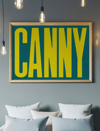 Canny Typography Quote Print - Lime Green