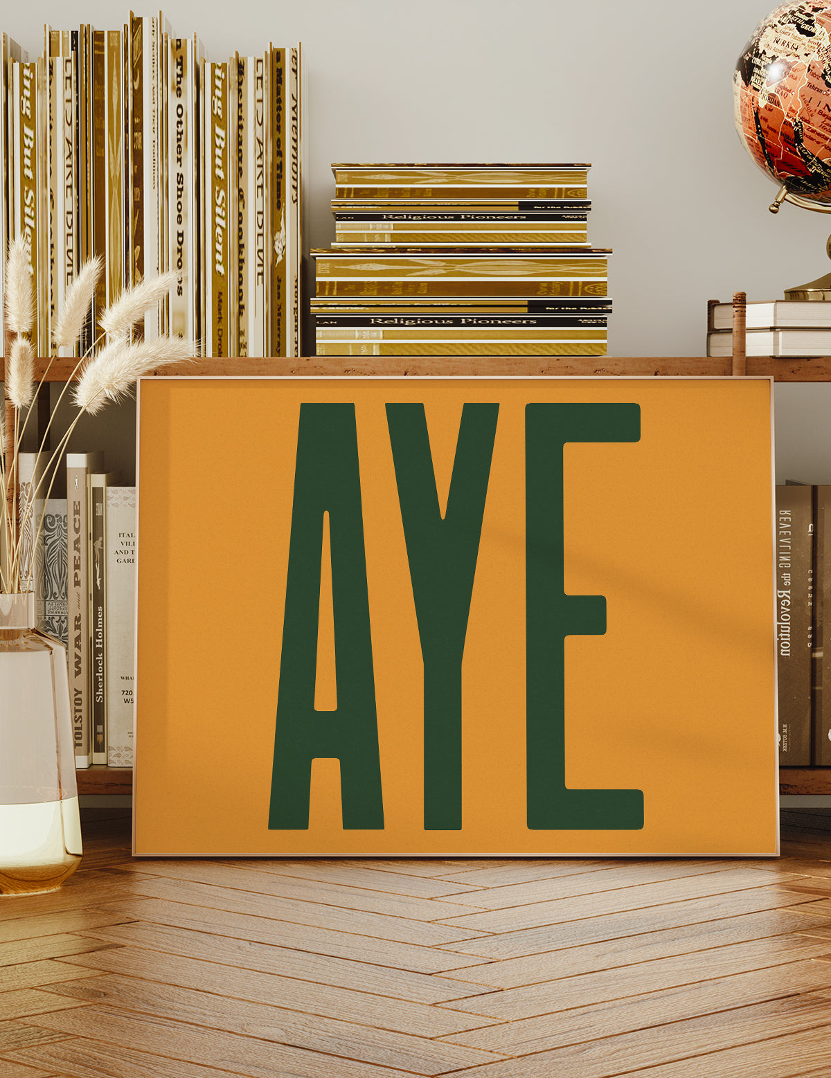 Aye Typography Quote Print - Forest Green