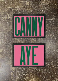 2 Prints & Frames - Canny & Aye Pink