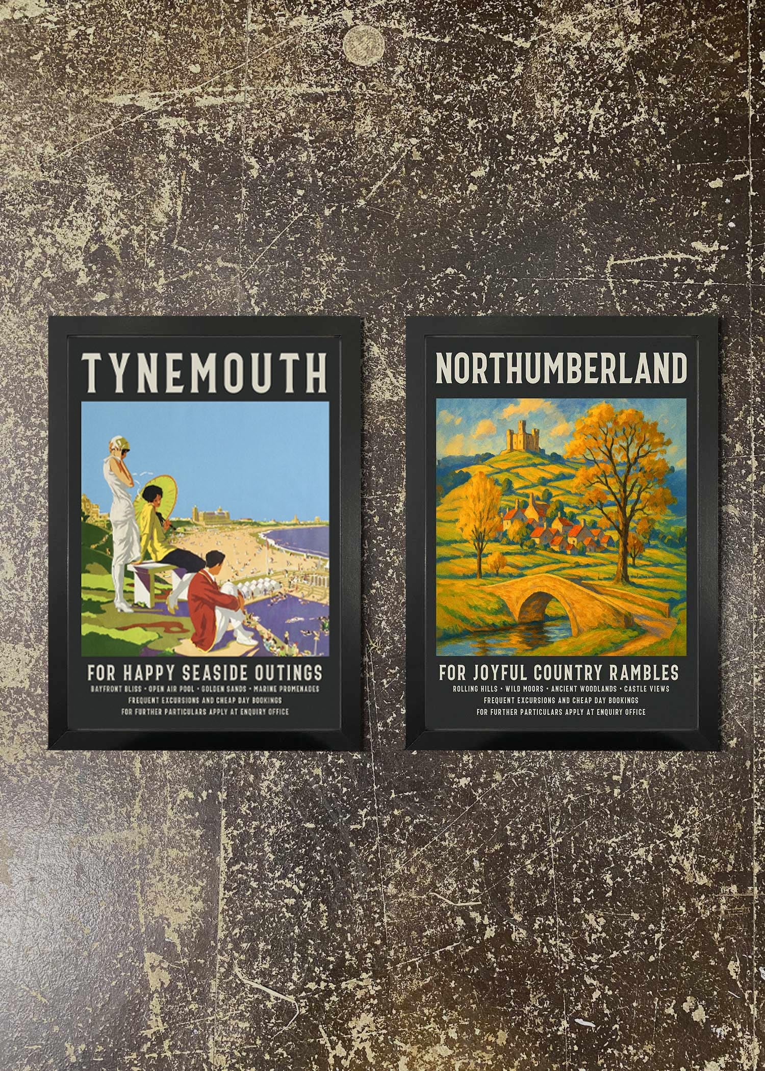 2 Prints & Frames - Tynemouth & Northumberland Posters