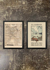 2 Prints & Frames - North East Map & Oslo Ferry Poster