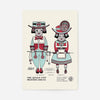 Queen City Printing Inks Vintage Poster - Red & Blue Figures Print