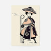Queen City Printing Inks Vintage Poster - Pink & Black Lady Print