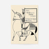 Queen City Printing Inks Vintage Poster - Black Line Drawing Knight Print