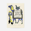 Queen City Printing Inks Vintage Poster - Yellow & Blue Camel Print