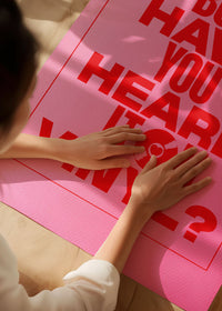 Heard it On Vinyl Pink Poster Quote Print