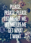 Please Let Me Get What I Want Smiths Morrissey 70x100cm Matte Clearance Print