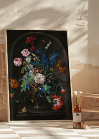 Roses & Tulips by Johann Baptist Drechsler Still Life Painting