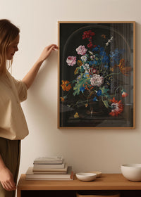 Roses & Tulips by Johann Baptist Drechsler Still Life Painting