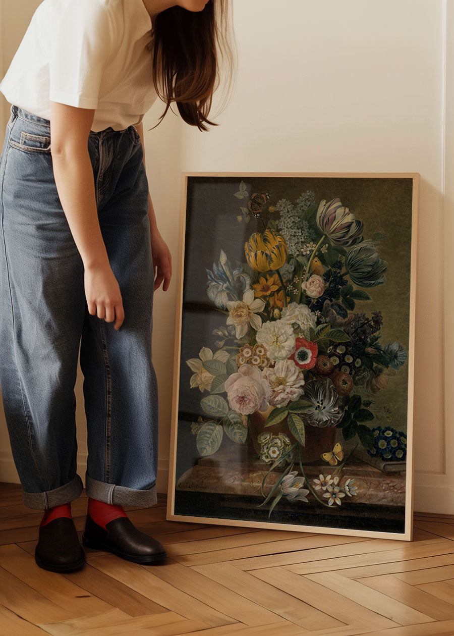 Flowers by Eelke Jelles Eelkema Still Life Painting