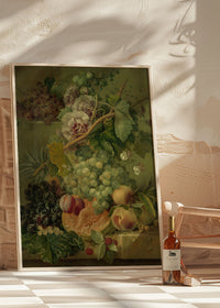 Fruit & Flowers by Albertus Jonas Brandt Still Life Painting