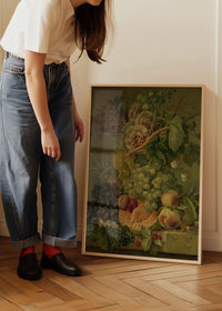 Fruit & Flowers by Albertus Jonas Brandt Still Life Painting