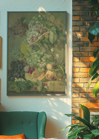 Fruit & Flowers by Albertus Jonas Brandt Still Life Painting