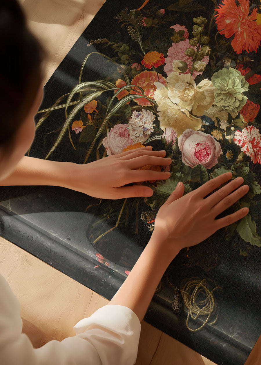 Roses & Carnations by Maria van Oosterwijck Still Life Painting