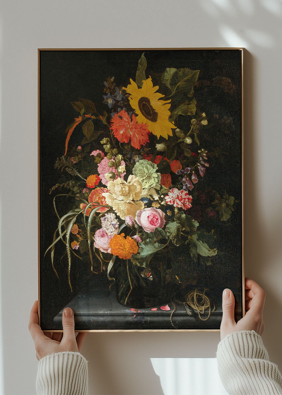 Roses & Carnations by Maria van Oosterwijck Still Life Painting