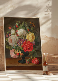 Flowers by Christian Juel Möllback Still Life Painting