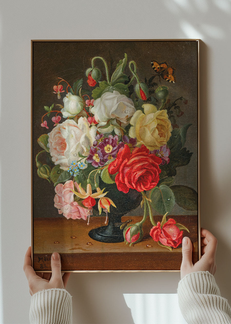 Flowers by Christian Juel Möllback Still Life Painting